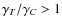 $\gamma_{T}/ \gamma_{C} > 1$