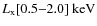$L_{\rm x}[0.5{-}2.0]~{\rm keV}$