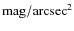 ${\rm mag/arcsec}^{2}$