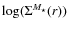 $\log (\Sigma^{M_{\star}}(r))$