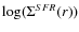 $\log(\Sigma^{SFR}(r))$