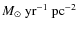 $M_{\odot}~{\rm yr^{-1} ~pc^{-2}}$