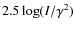 $2.5 \log(I/\gamma^{2})$
