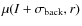 $\mu(I+\sigma_{\rm back},r)$