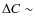 $\Delta C \sim$