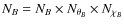 $N_{B}= N_{B}\times N_{\theta_{B}}\times N_{\chi_{B}}$