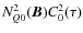 $N^2_{Q0}(\bm B)C^2_0(\tau)$
