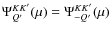 $\Psi^{KK'}_{Q'}(\mu)= \Psi^{KK'}_{-Q'}(\mu)$