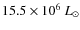 $15.5\times 10^6~ {L_\odot}$