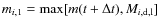 $m_{i,1}=\max[m(t+\Delta t),M_{i,\rm {d,l}}]$