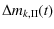 $\displaystyle \Delta m_{k,\rm {II}}(t)$