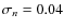 $\sigma_n=0.04$