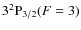 $3^{2}{\rm P}_{3/
2} (F = 3)$