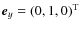 ${\vec e}_{y} = (0,1,0)^{\rm T}$