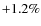$+1.2\%$