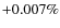 $+0.007\%$