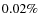 $0.02\%$