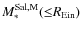 $M_{*}^{{\rm Sal,M}}({\le} R_{{\rm Ein}})$