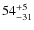 $ 54^{+\rm 5}_{- 31}$