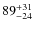 $ 89^{+\rm 31}_{- 24}$