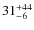 $ 31^{+\rm 44}_{- 6}$