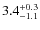 $3.4^{+\rm0.3}_{-1.1}$