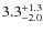 $3.3^{+\rm 1.3}_{-2.0}$