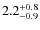 $2.2^{+\rm0.8}_{-0.9}$