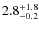 $2.8^{+\rm 1.8}_{-0.2}$