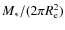 $M_{*}/(2\pi R^{2}_{{\rm e}})$