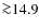 ${\ga}14.9$