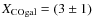 $X_{\rm COgal}=(3 \pm 1)$