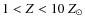 $1<Z<10~Z_\odot$