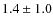 $1.4 \pm 1.0$