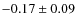$-0.17 \pm 0.09$