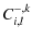 $\displaystyle C^{{\rm -},k}_{i,l}$