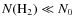 $N({\rm H}_2)\ll N_0$