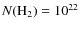 $N({\rm H}_2)=10^{22}$