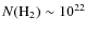 $N({\rm H}_2)\sim 10^{22}$