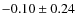 $-0.10\pm0.24$
