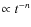 $\propto t^{-n}$