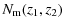 $\displaystyle N_{\rm m}(z_1,z_2)$