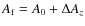 $A_{\rm f} = A_0 + \Delta A_z$