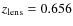 $z_{\rm lens}=0.656$