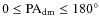 $0\le
{\rm PA}_{\rm dm}\le 180^\circ$