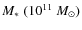 $M_* \; (10^{11}~{M}_{\odot})$