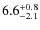 $\rm 6.6^{+0.8}_{-2.1}$