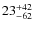 $\rm 23^{+42}_{-62}$