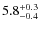 $\rm 5.8^{+0.3}_{-0.4}$