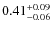 $\rm0.41^{+0.09}_{-0.06}$